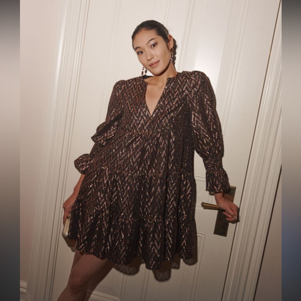 Pomander Place Metallic Ikat Kenzo Dress